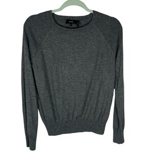 Theory women’s merino wool blend crew neck gray sweater size Small